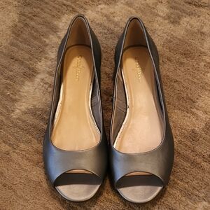 Gray Peep-Toe Women Shoes